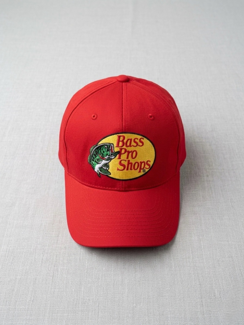 Bass Pro Shops Red Logo Fishing Patch Cap